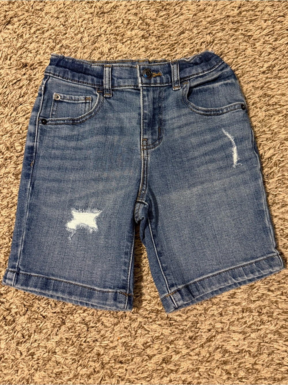 wonder nation Boys Denim Distressed Shorts
